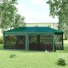 Outsunny 10' x 20' Party Tent, Outdoor Wedding Canopy & Gazebo with 6 Removable Sidewalls, Shade Shelter for Events, BBQs, Green