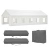 16x32FT Party Tent Heavy Duty, Large Wedding Event Shelters with 3 Storage Bags & Removable Sidewalls