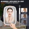 Vevor Mini Fridge for Bedroom, 6L Luxury Skin Care Fridges with Mirror and LED Light, AC/DC Cosmetic Fridge for Office Dorm Car
