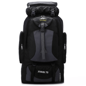 70L Hiking Camping Backpack, Hunting Climbing Backpack for Outdoor, Backpack Water Resistant, Tactical Backpack (Color: dark blue)